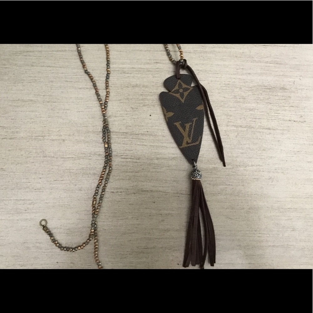 Refurbished Leather Louis Vuitton Necklace